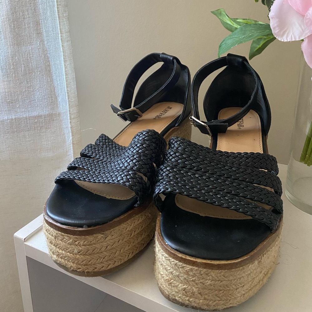 Wicker Platform Sandals